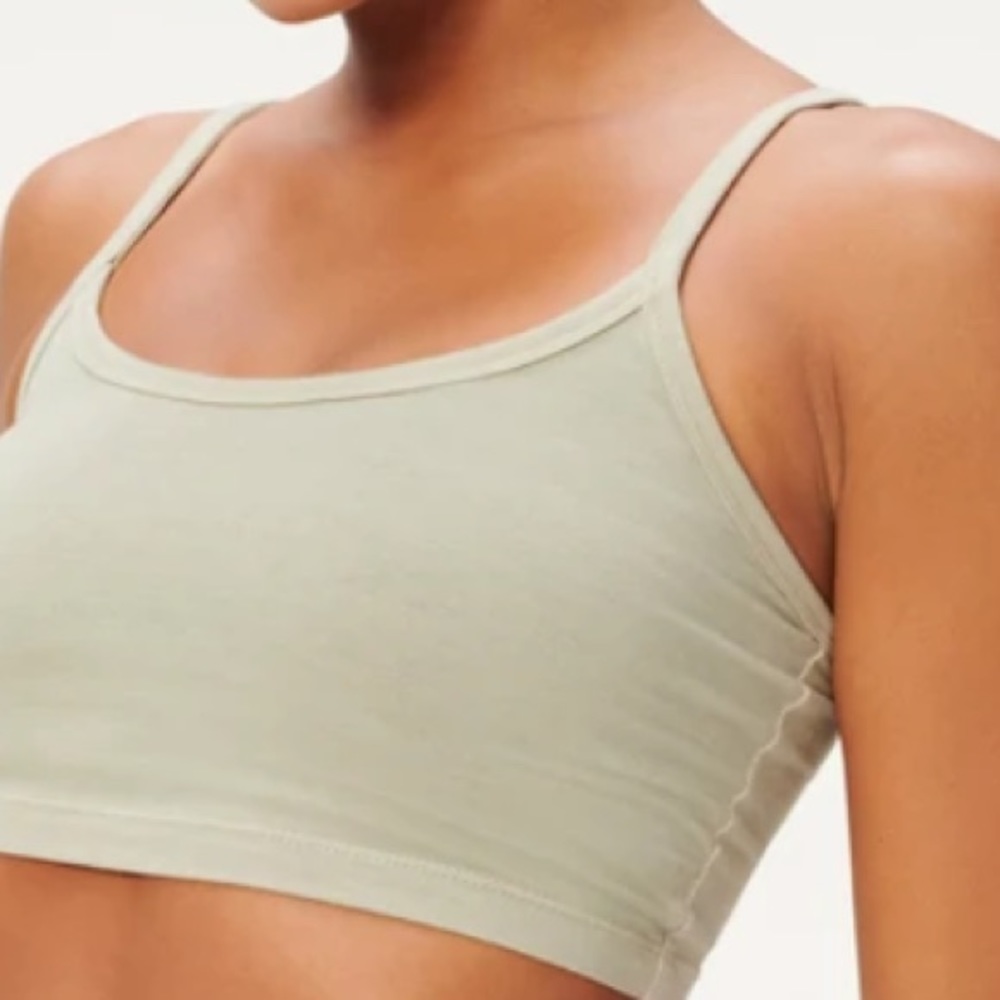 NWT Good American Essential Strappy Crop Tank - Agave - Picture 8 of 8